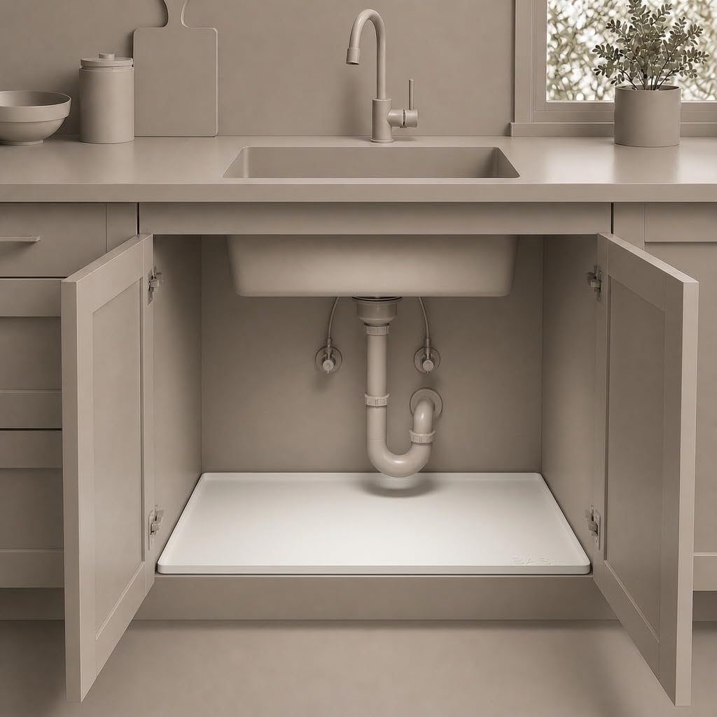 Tapete de silicona para debajo del fregadero blanco 34.25x22 in miniatura 1