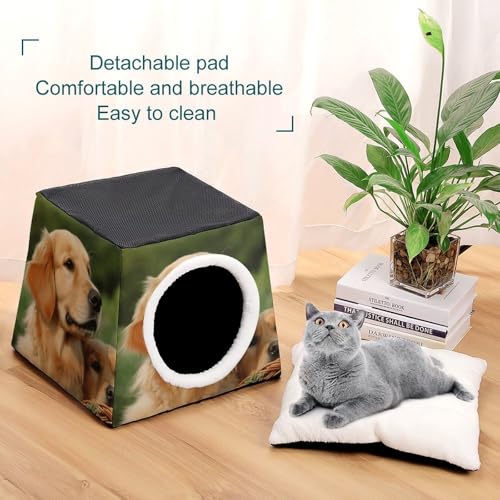 Nichoir confortable pour chat d'intérieur et petit chien en forme de capsule d'espace chaude et douce - 7