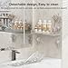 Ankoox Shower Caddy,Suction Bathroom Shower Organizer for Bathroom Storage & Home Decor & Kitchen,No Drilling,Large Capacity,Removable and Reusable,Shower Shelves for Inside Shower. (clear, square)