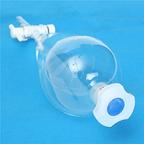 ChaRLes 500ml 24/29 Gelenke Laborglas-Birnenform-Trenntrichter mit PTFE-Absperrhahn