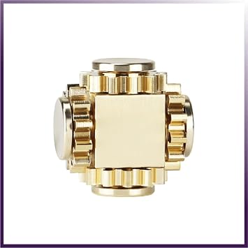 Brass Cube Gears Spinner. Fidget Spinner. Easy to Clean and Maintain. Easy to Carry. Anti-Stress & Anti-Anxiety. Increases Focus and Attention.