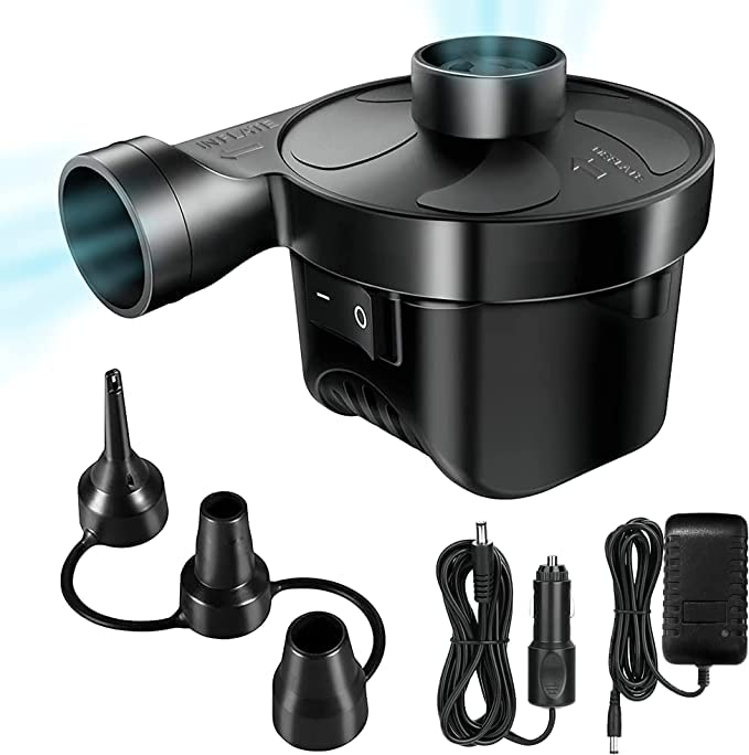 K-Mart Electric Air Pump with 3 Nozzles/Inflate Or Deflate Swimming Ring, Airbeds, Paddling Pools & Other Toys / AC110-240V/ DC12V/50W