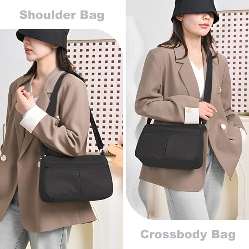 WITERY Crossboby Bags for Women Waterproof Multi-Pocket Nylon Crossboby Purse Medium Purses Shoulder Handbags Pocketbooks2