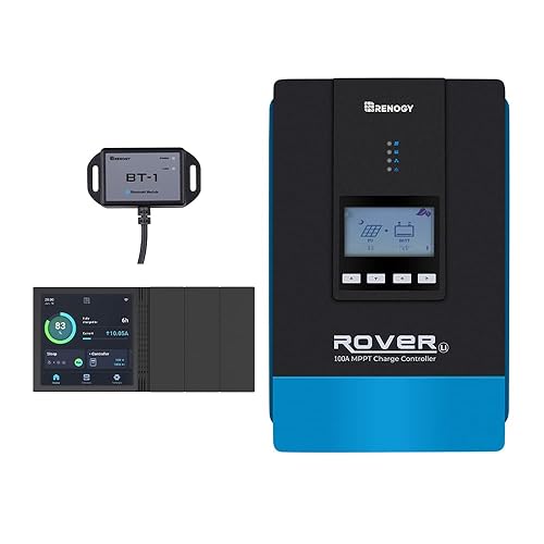 Miniatura 1 de Paquete de Renogy 100A 12V24V36V48V DC Entrada MPPT Controlador de carga solar Parámetro automático Pantalla LCD ajustable Regulador de panel solar