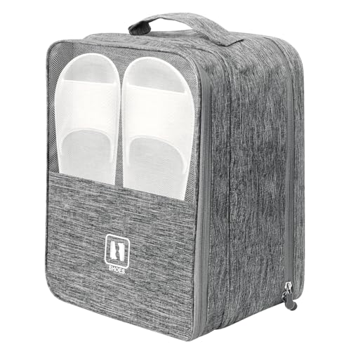 PNEUICALLY Large Shoe Travel Bag for 3 Pairs, Grey