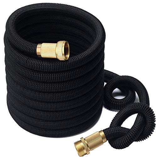 MyM Expandable Garden Water Hose Improved Leak Resistant Heavy Duty Double Latex Core Design Expanding Retractable Flexible and Lightweight for Home Use (25ft)