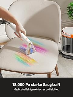 Uwant B300 Pro, Polsterreiniger Gerät, Teppichreiniger, 18000 Pa, Geeignet für die Reinigung von Sofas, Teppichen und Matratzen, 74 dB