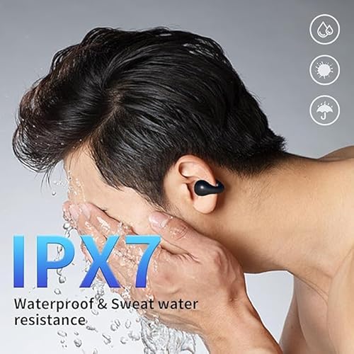 Nuplea Open Ear Bone Conduction Headphones Bluetooth 5.3 Wireless Open Clip Ear Earbuds Built-In Mic With Ear Hooks 60 Hours Playtime Sport Earphones Ipx7 Waterproof For Fitness Running thumb #5