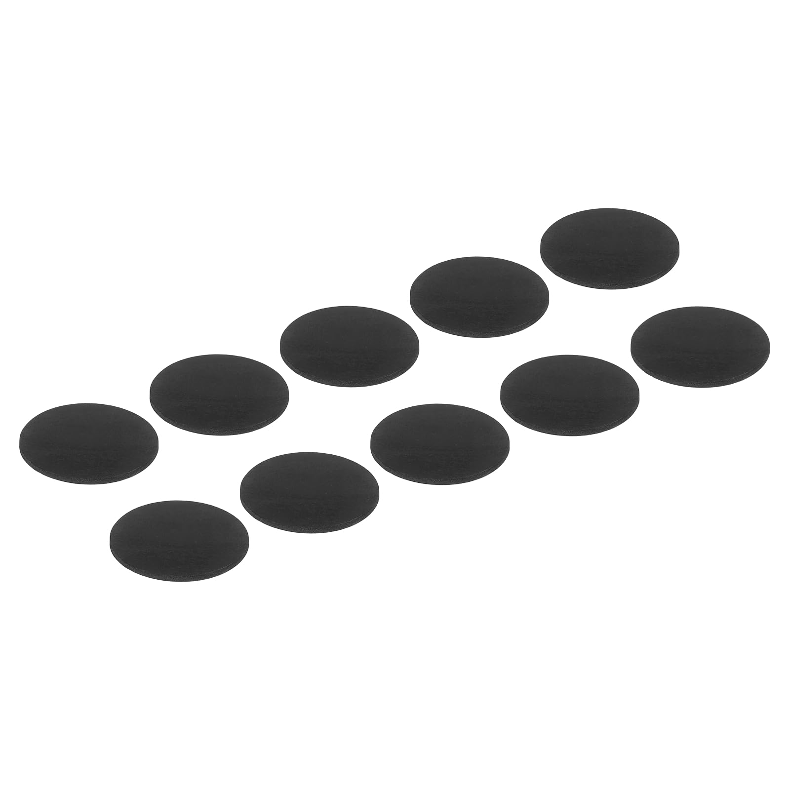 sourcing map 10 Pcs Non Slip Furniture Pads, 11/5" (55mm x 2mm) Self Adhesive Furniture Grippers Rubber Anti-Scratch Feet Round Chair Leg Pads Floor Protectors for Hardwood Floor, Black