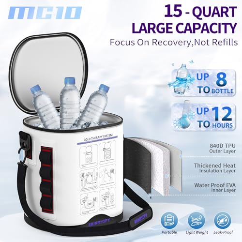 Image of Cold Therapy Machine with Programmable Timer, Portable Ice Machine for Knee After Surgery, Knee Replacement Recovery System (Hip Pad+ Machine)