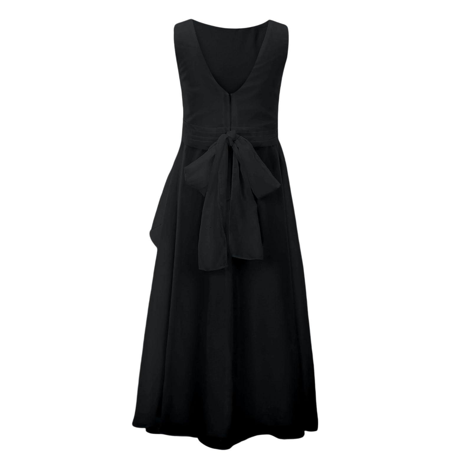 Elegante ärmellose Partykleider für Mädchen mit Rundhalsausschnitt, perfekt für Aufführungen, Hochzeiten und Veranstaltungen im Freien