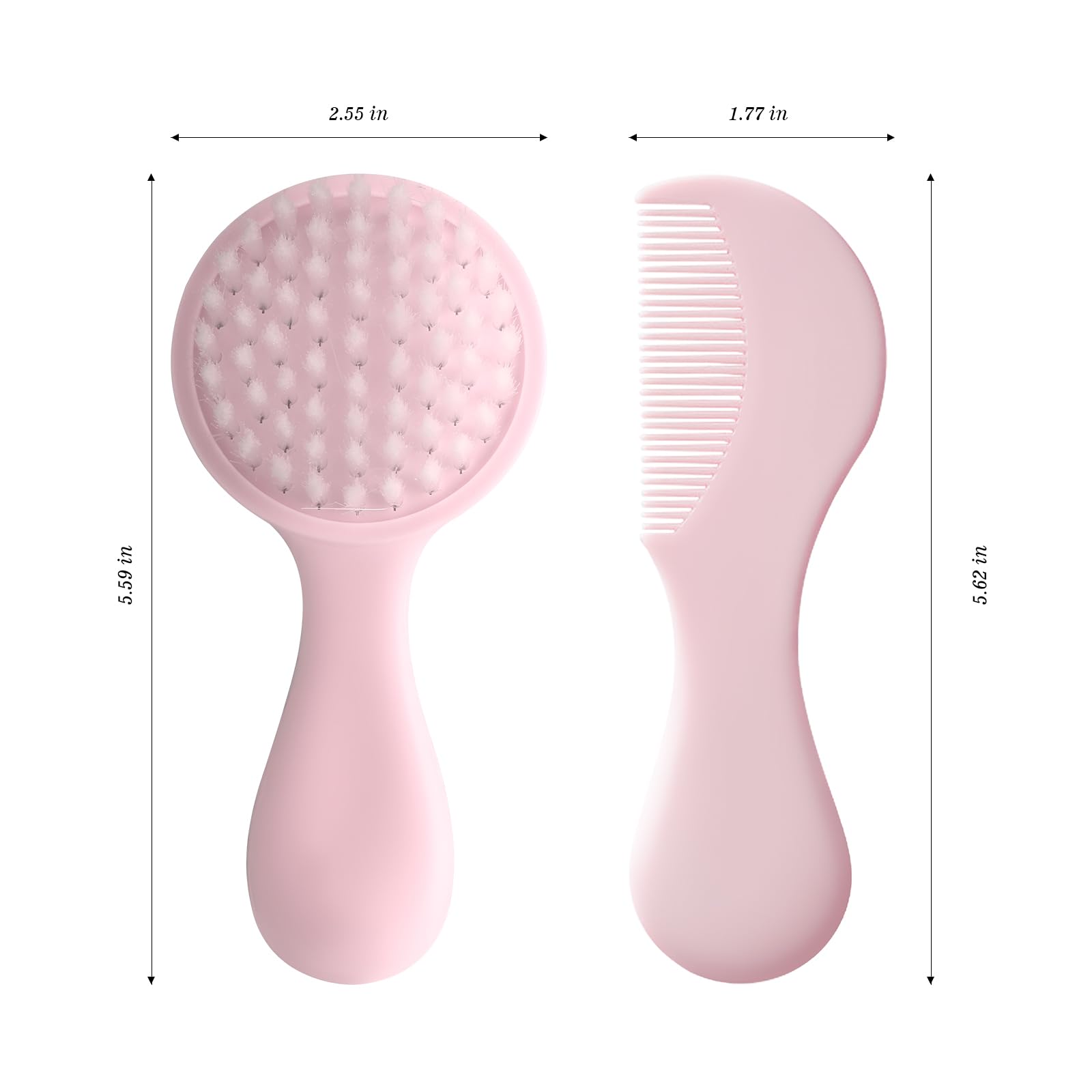 Juego de peine para el pelo de bebé, cepillo suave para el pelo del bebé, juego de peine de pelo de bebé recién nacido, cepillo y peine para el cuidado del bebé, cepillo para el cuidado del bebé, para