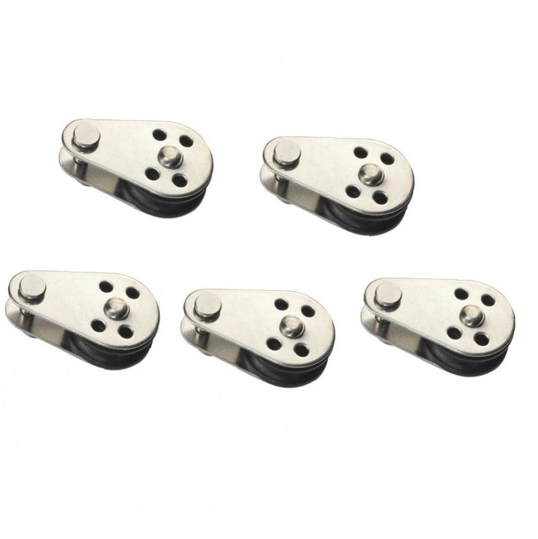 5 szt. Bloczek bloczkowy ze stali nierdzewnej 316, 25 mm, wiszący drut holowniczy koło podnoszące, linka druciana, rolka do liny 2 mm do 8 mm