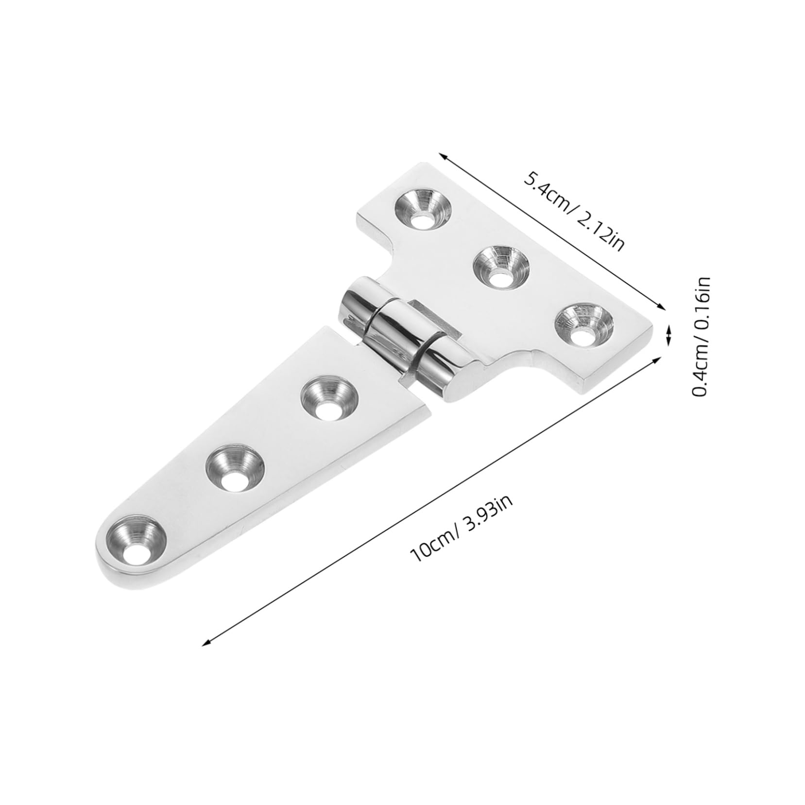 KICHOUSE Stainless Steel Hinge Set 2 Pcs T-Shape Hinges for Marine Cabin Doors Heavy Duty Use