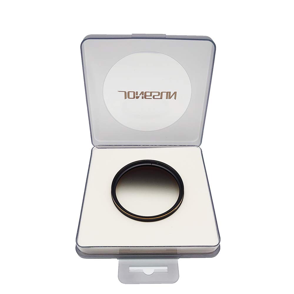 JONGSUN Filtr ND, 58 mm, szary filtr gradientowy, neutralny filtr neutralny, 18-warstwowy, wielowarstwowa powłoka, szkło optyczne Schott B270, CSGND8 (0,9) 3-stop