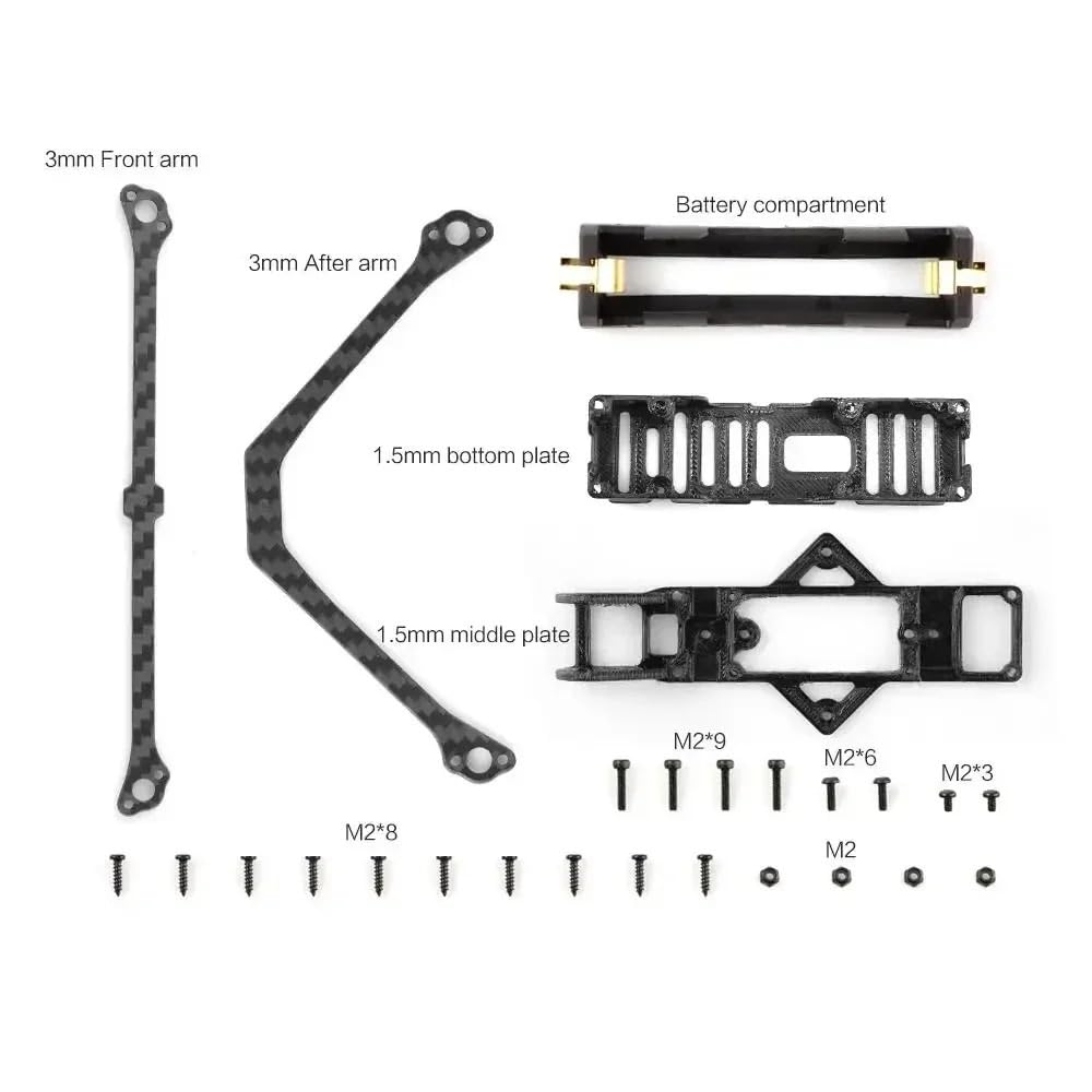 Zestaw ramy dalekiego zasięgu HGLRC Rekon3 140 mm 3K z włókna węglowego 3 cale do wyścigów FPV 18650 freestyle LR3 drona Nano Long Range DIY