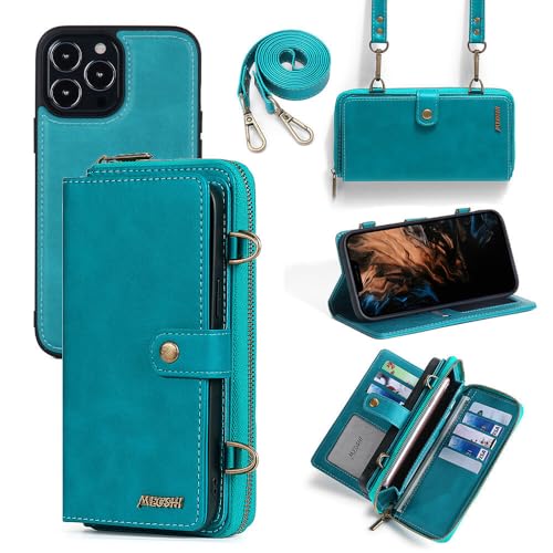 Étui iPhone 16 bleu cuir magnétique clapet portefeuille antichoc