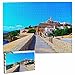 Espagne Vieille Ville d'Ibiza Puzzle pour Adultes 500 pièces Souvenir de Voyage en Bois 20,4 x 15 Pouces