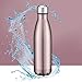 YEESEE Borraccia in Acciaio Inossidabile isolata sottovuoto, Bottiglia per Sport Acquatici a Forma di Cola, Pallone per Sport, Mantiene la Tua Bevanda Calda e Fredda | 17 Oz (500 ml)-Oro Rosa