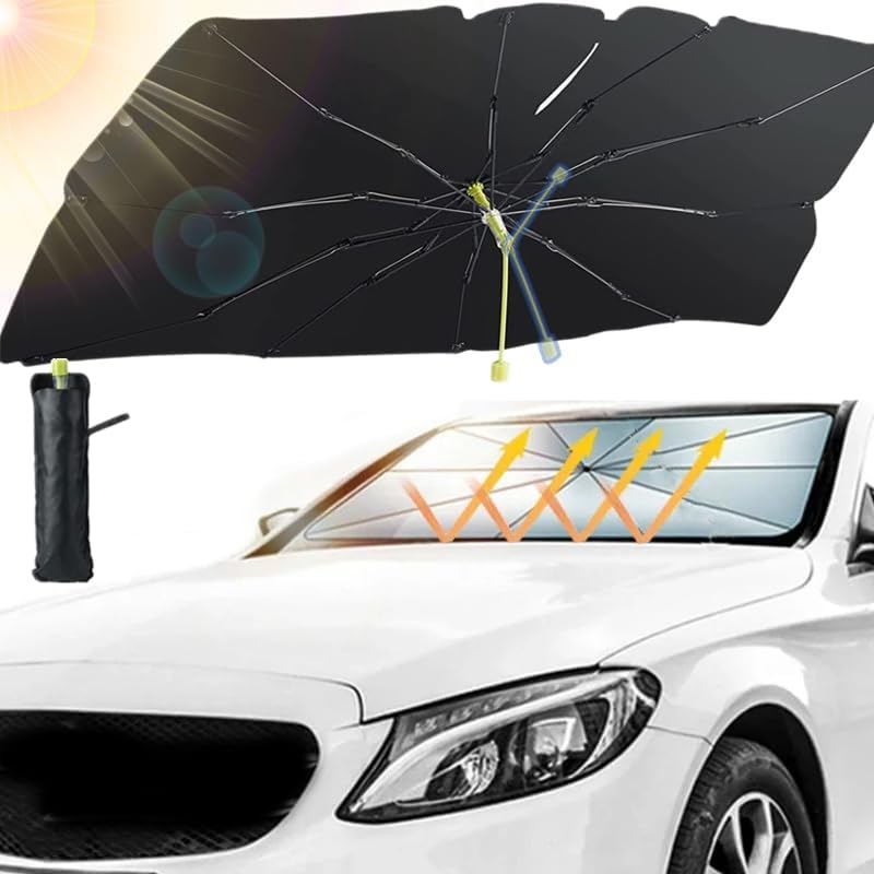 Parasol Coche Delantero Paraguas, para Citroen C3 Aircross 2017-2023 Parasol de Coche Delantero para Parabrisas Coche Protección Rayos UV,A