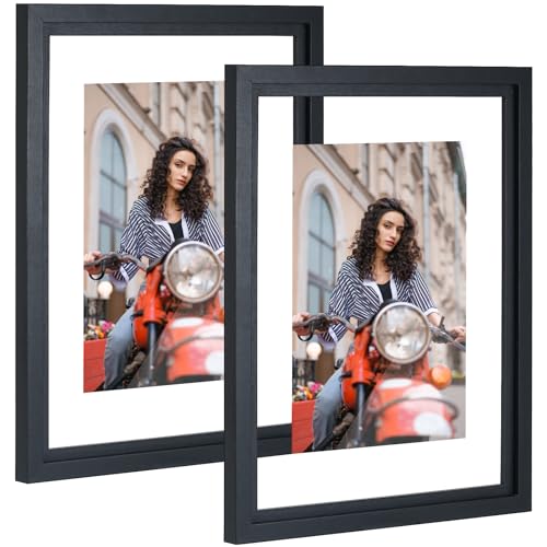 11x14 Floating Picture Frames Set of 2 Black Floating Frame