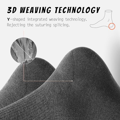 Ankle Socks for Men, Black Cotton Crew Boot Socks Moisture Wicking Athletic Men for Hiking Running Cycling,12 Pairs2