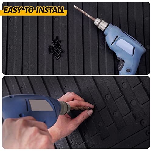 Geevoll Heavy Duty Truck Bed Tailgate Mat/Tailgate Protector, 62" X 21", Extra Thick Universal Trim-To-Fit Rubber Cargo Liner For Pickup Trucks, Black #TOP5