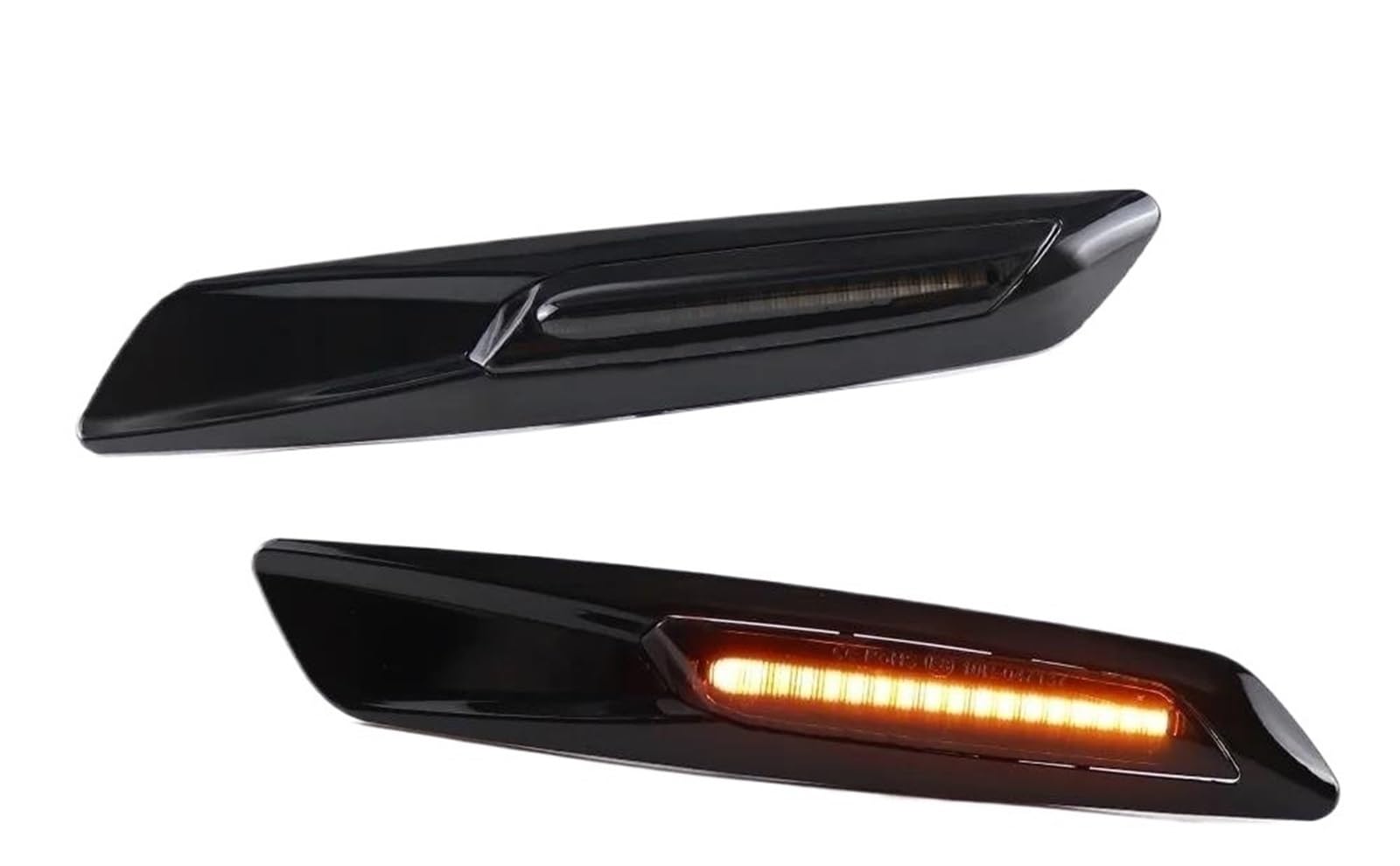 Intermitentes Automóviles Indicador luces intermitentes LED ámbar indicador lateral delantero para 1 3 5 Series F30 E90 E91 E92 E93 E46 E60 E61 E81 E82 E87 E88(Dynamic black)