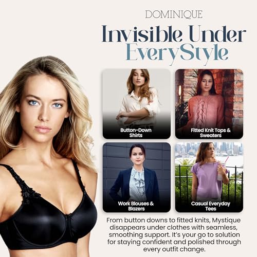Image of Dominique Mystique Minimizer Bra #7000 - Seamless Full Figure Underwire Lingerie for Women, Smooths & Shapes
