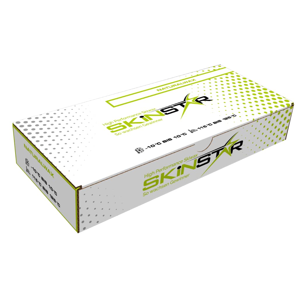 SkinStar Set de cera para esquís de principiantes, plancha de cera, cepillo natural, 5 piezas