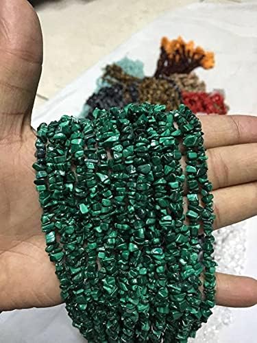 Malachite chips beads perles d'éclats verts pour style bohème chic - 3