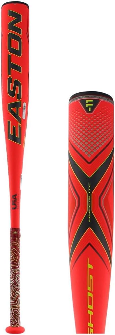 EASTON Ghost X Hyperlite -11 (2 5/8") USA Youth Baseball Bat | 2019 | 1 Piece Composite | EXACT Carbon | Speed End Cap | Lizard Skin Grip