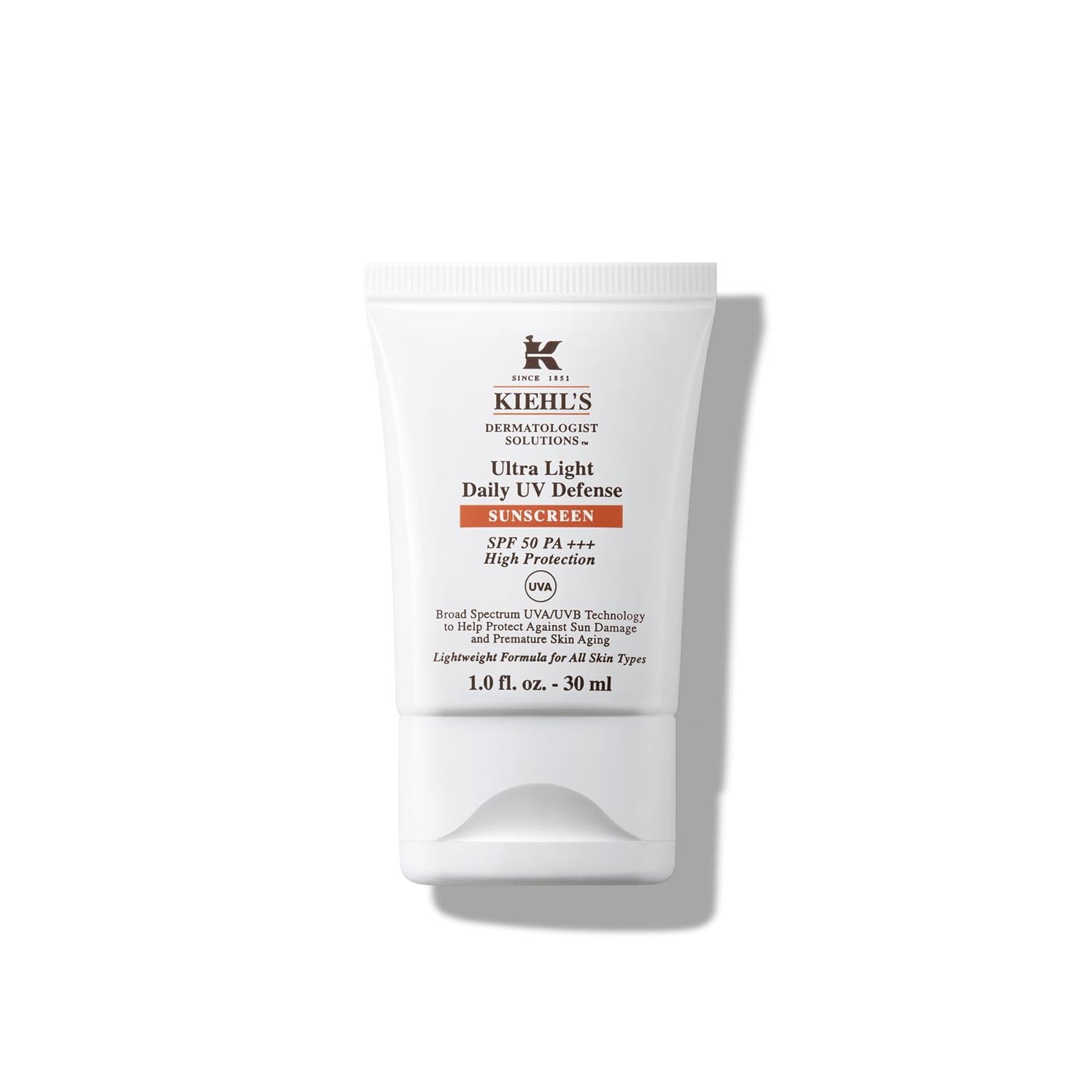 KIEHL'S Ultra Light Daily UV Defense SPF 50, hochwirksame Anti-Aging-Gesichtspflege mit LSF 50, Gesichtslotion mit hohem Lichtschutzfaktor, für langanhaltend jugendliche Haut