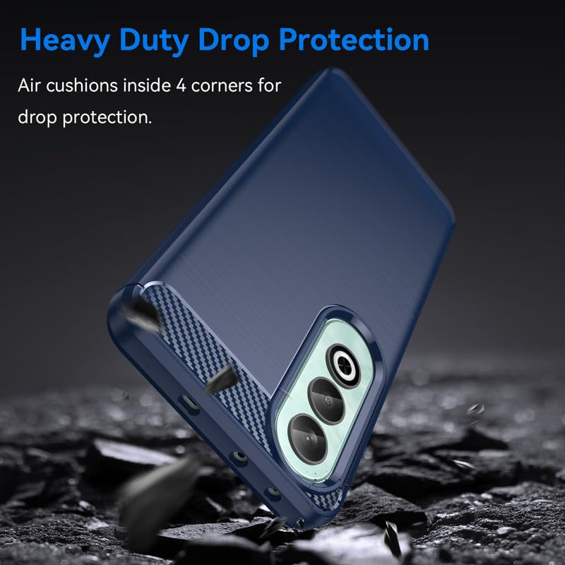 Image of Hybrid Carbon Fiber Back Case for OnePlus Nord CE 4 (Blue)
