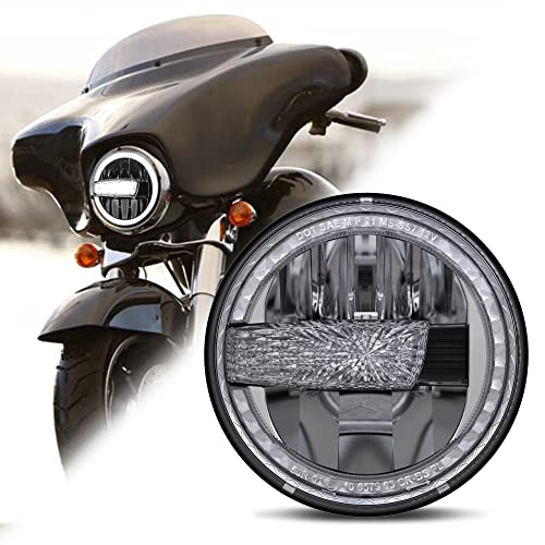 Faro LED 7 Pollici Per Harley Davidson – Cree 45W, 4000 Lumen, Impermeabile IP67, Cromato, 6000K, Compatibile Con Softail, Fat Boy, Road King