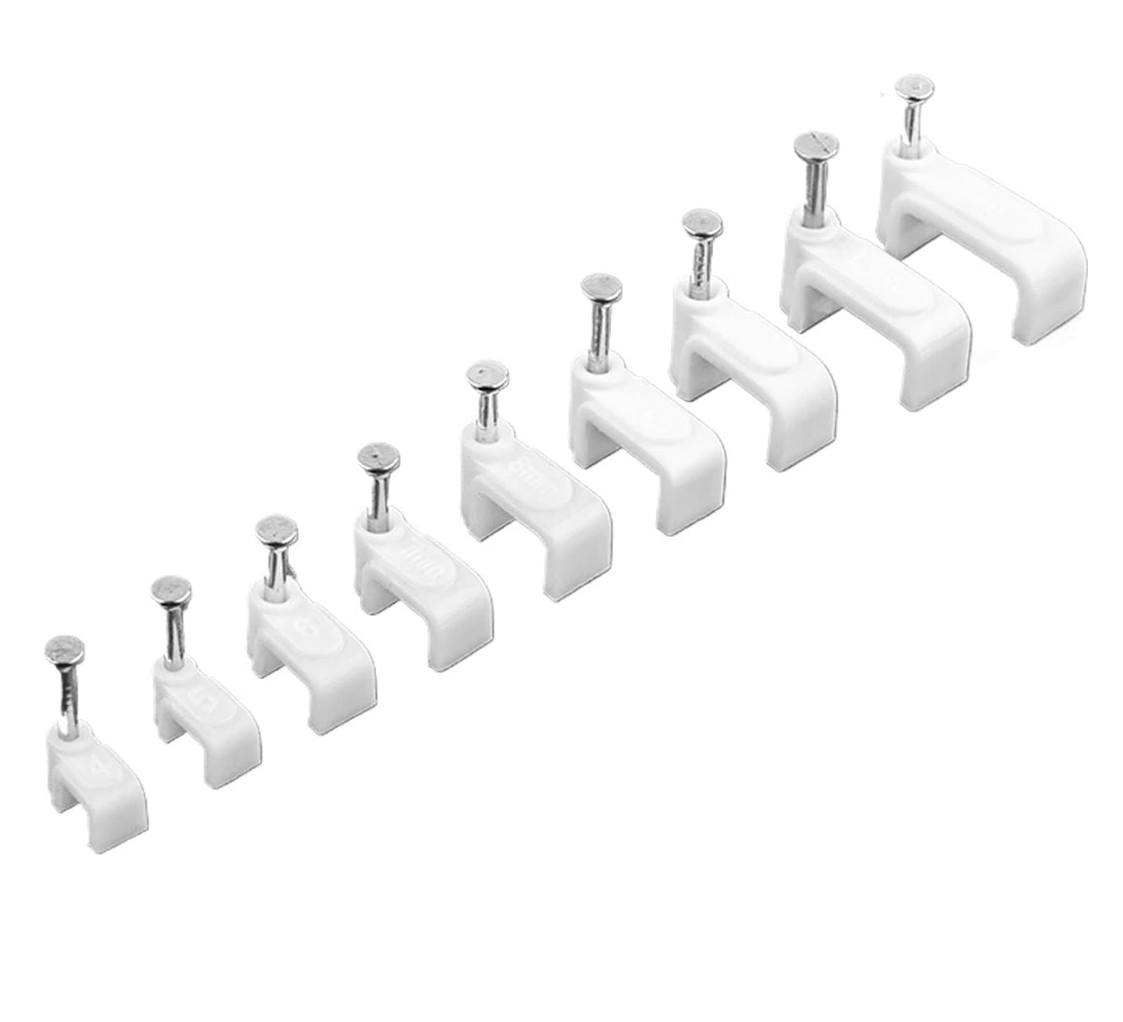 Dpnentv 6Mm 100Pcs Plastic Nail Cable Clips Electrical Wire Fix Holders(6Mm)