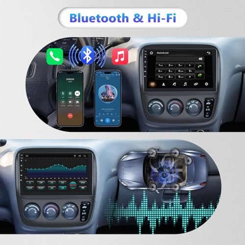 Image of 2+64G for Honda CRV 1997-2001 Android Car Stereo Radio with Wireless Carplay Android Auto, 9 inch HD Touch Screen in Dash GPS Head Unit Support WiFi Navigaion HiFi Audio SWC FM+Backup Camera (Manual A /C)