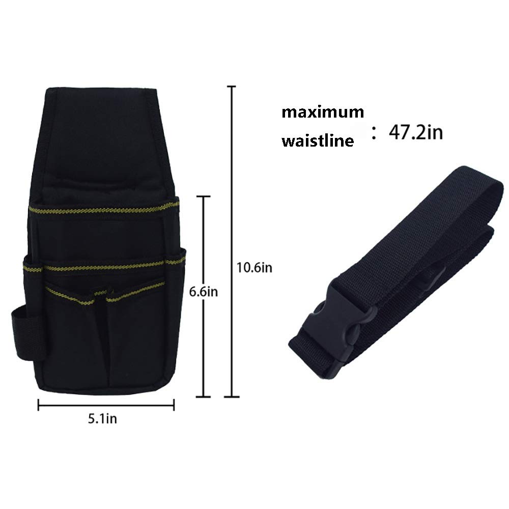 Tool Belt Tool Pouch met 26 zakken, Heavy Duty Tool Riemen voor Mannen, Verstelbare & Afneembare Tool Opbergtas voor Elektricien, Timmerman, Bouw, Werkschort, Werkriemen