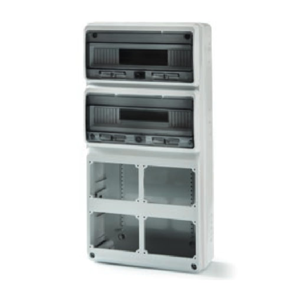 Quadro vuoto, 685x330x150mm, 32 moduli, 4 prese interbloccate, compatibile con prese serie 14 - Rosi 18.3013