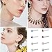 VAMA FASHIONS Multicolor Silver stone nose ring pin hoop with piercing tiny stud 2 mm :- 120 PCS