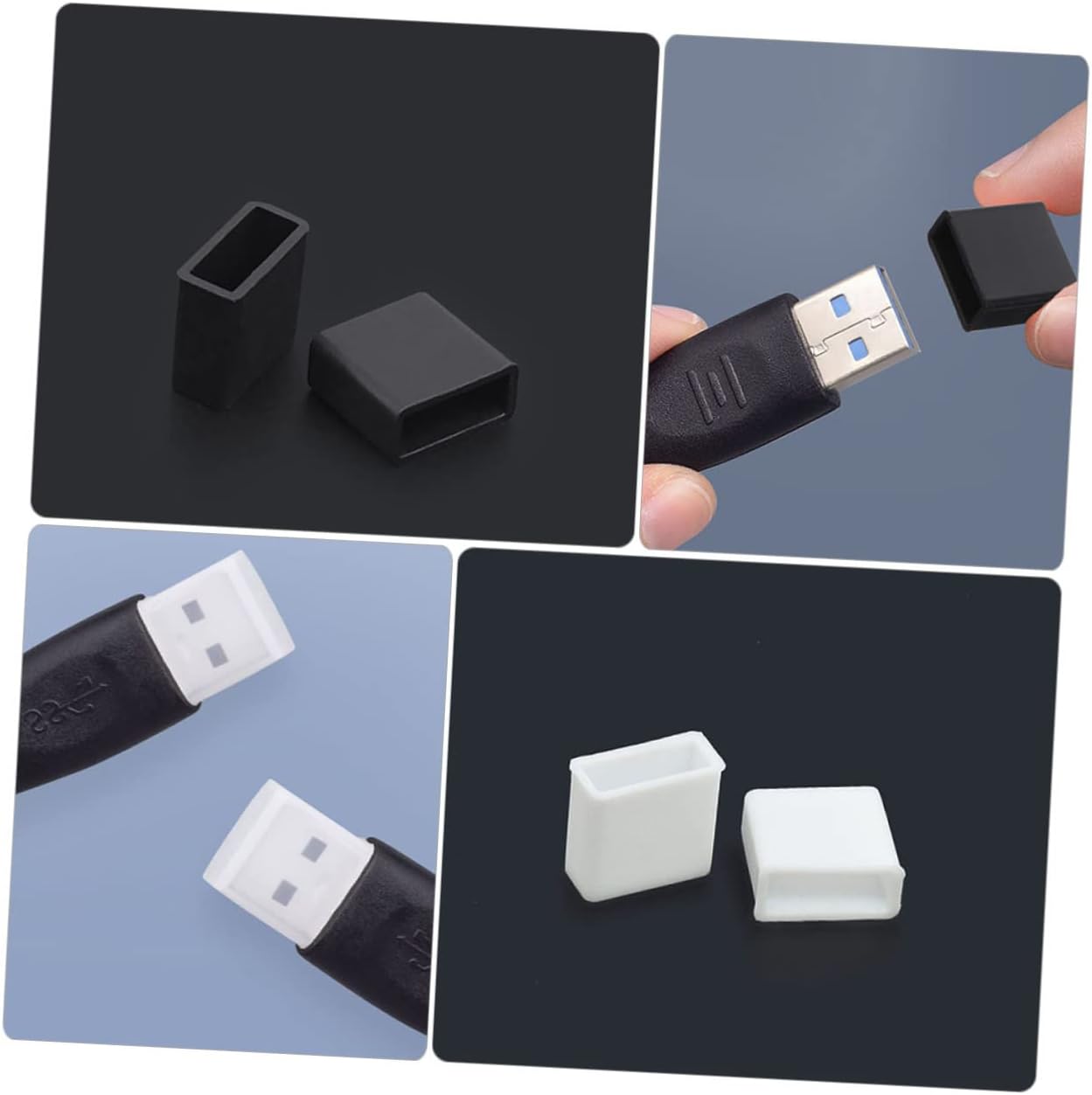 120pcs USB Charging Port Dust Plugs Silicone Cover for USB Easy Installation Protects Interfaces No Tools Required Compatible All Devices Transparent