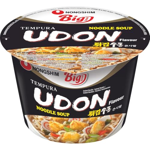 Nong Shim Instantnudeln Udon Big Bowl - Koreanische Ramen Suppe - schnelle Zubereitung - 1er Pack à 111g