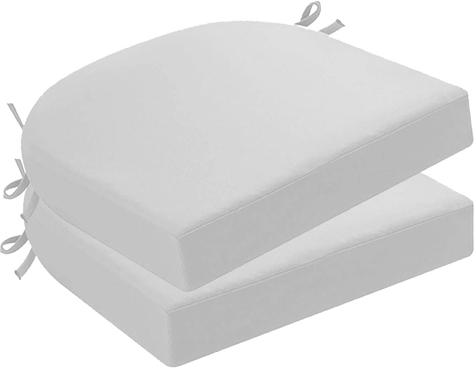 BEITUOPI 2 Sets of Outdoor Chair Cushion - U-Shaped Seat Cushions Waterproof and Fade Resistant for Courtyard Furniture, with Detachable Covers,