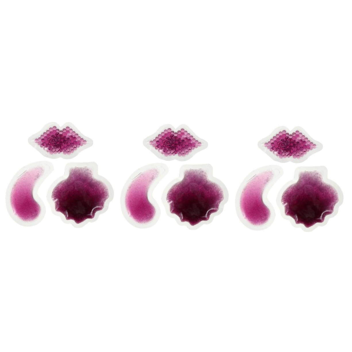 FRCOLOR 9 Pz Di Bellezza Impacco Di Ghiaccio Per Donna Maschera Termica Per Gli Occhi Occhio Termale Per Le Occhiaie Rotonde Viola,porpora Pvc Impacco Caldo e Freddo