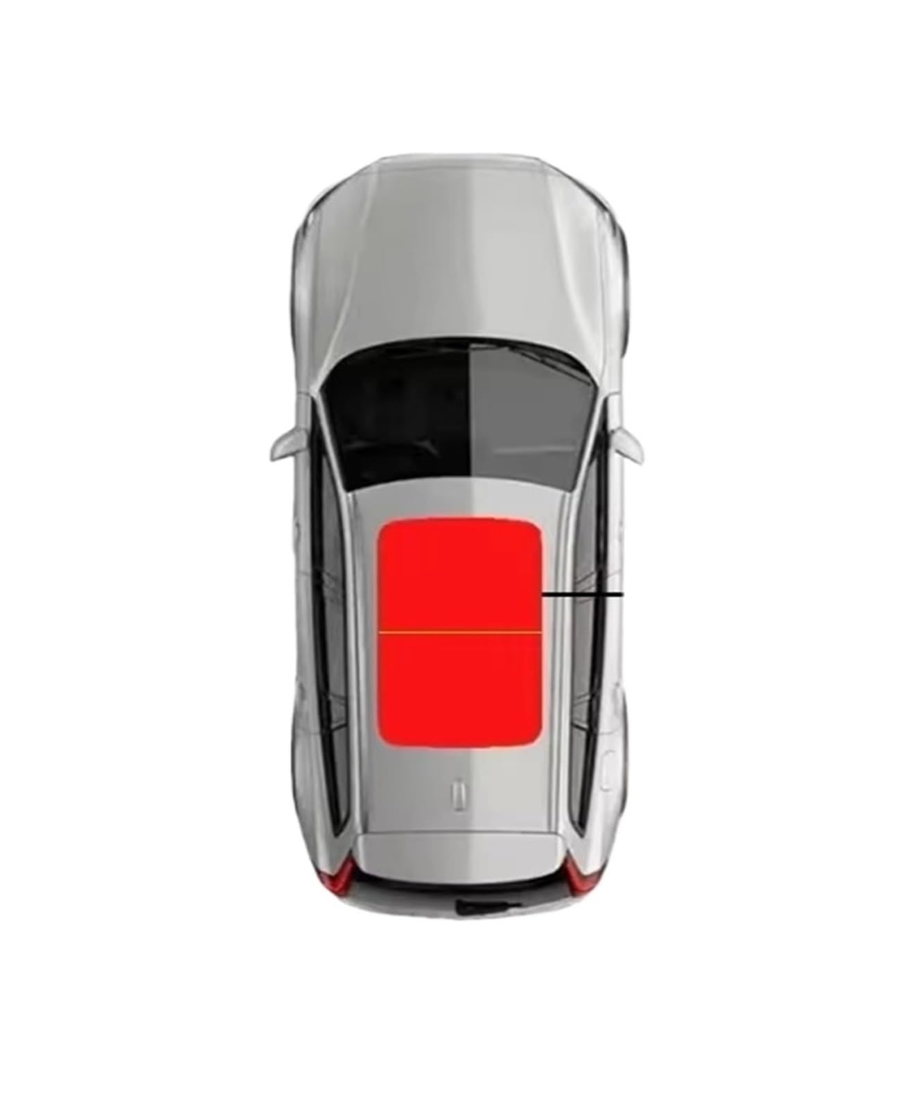 Tendine Parasole Auto Per Jeep Per Renegade 2015~2023 Auto Tetto Panoramico 2X Scudo Termico Finestra Parasole Anti-UV Tetto Apribile Parasole Coprisole Parabrezza(Silver Black)