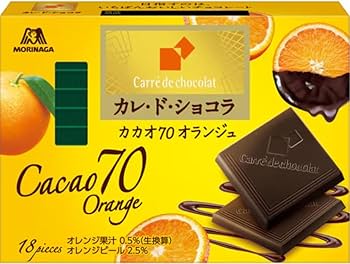チョコド Amazon | 森永製菓 カレ・ド・ショコラ カカオ70 オランジュ 18
