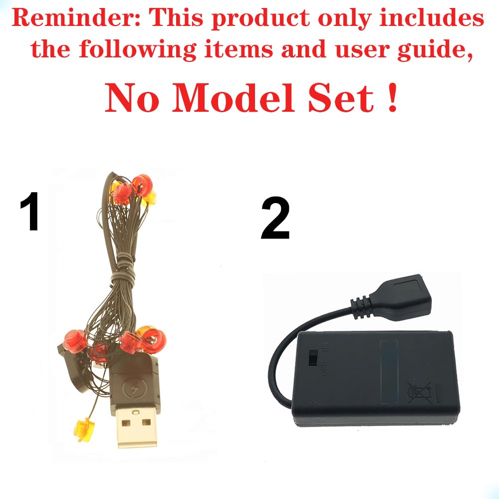 MENZAVA LED Light Set Compatible with Lego Japanese Red Maple Bonsai Tree Botanical Collection 10348 Building Blocks Model - Image 3