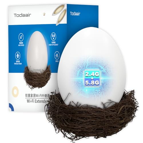 WiFi Egg,Extenders Signal Booster for Home,Up to 1200Mbps Dual Band Repeater,Covers Up to Least 3440 Sq. ft and 30 Devices WiFi Range Extender