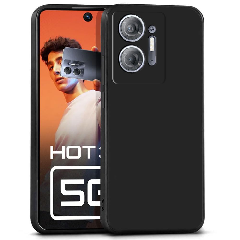 WOW IMAGINE Back Cover for Infinix Hot 30 5G | Ultra Slim Soft Rubberised Case | Inner Velvet Fabric Lining | Matte Silicone Flexible Mobile Case | Camera Protection - Black (B0CC24GLL1) Amazon Price History, Amazon Price Tracker