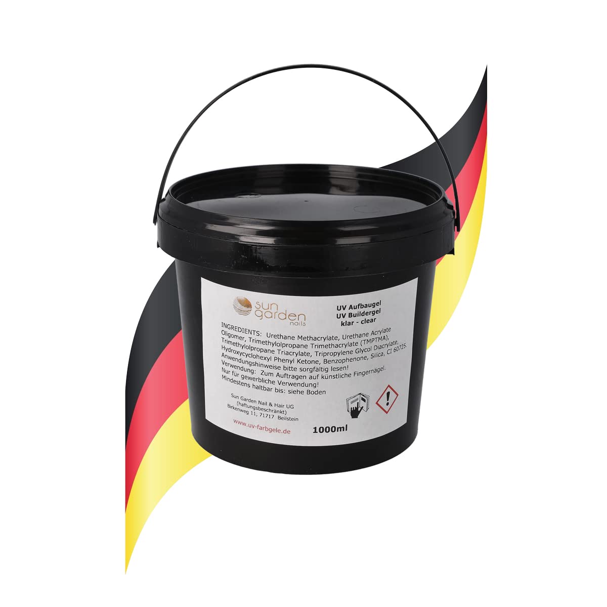 Sun Garden Nails Aufbaugel Clear 1000ml Builder Gel klar UV Gel